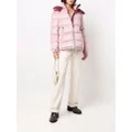 Moncler Holostee velvet puffer jacket - Pink