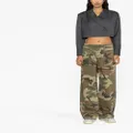 R13 wide-leg camouflage-print trousers - Green