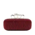 Alexander McQueen Four Ring beaded clutch bag - Red