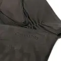 Calvin Klein logo-debossed leather gloves - Black