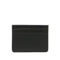 Calvin Klein logo-stamp leather cardholder - Black