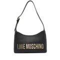 Love Moschino logo-lettering shoulder bag - Black