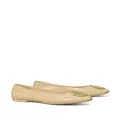 Tory Burch Claire quilted ballerina shoes - Neutrals