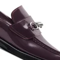 Burberry Barbed-detail leather loafers - Red
