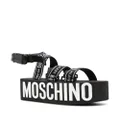 Moschino logo-print platform sandals - Black
