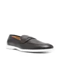 Kiton penny-slot leather loafers - Brown