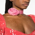 Blumarine floral-brooch choker necklace - Pink