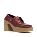 Stella McCartney block-heel platform loafer mules - Red