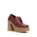 Stella McCartney block-heel platform loafer mules - Red