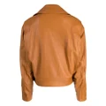 Versace leather biker jacket - Brown