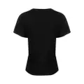 Moschino logo-appliqué stretch-cotton T-shirt - Black