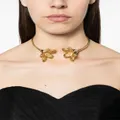 Marni flower-embellished open necklace - Gold