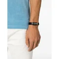 TOM FORD T-lock interwoven-leather bracelet - Black