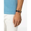 TOM FORD T-lock interwoven-leather bracelet - Brown