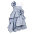 MARCHESA KIDS COUTURE floral-appliqué full-skirt dress - Blue