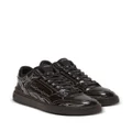 Balmain B-Court mid-top patent-leather sneakers - Black