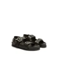 Jil Sander flat buckled leather sandals - Black