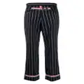 Thom Browne striped straight-leg wool trousers - Blue