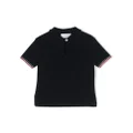 Thom Browne Kids knitted wool-blend polo shirt - Blue