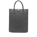 Thom Browne 4-Bar-stripes vertical tote bag - Grey