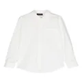 Monnalisa long-sleeved cotton shirt - White