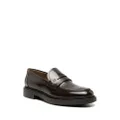 Gianvito Rossi Harris debossed-logo leather loafers - Brown