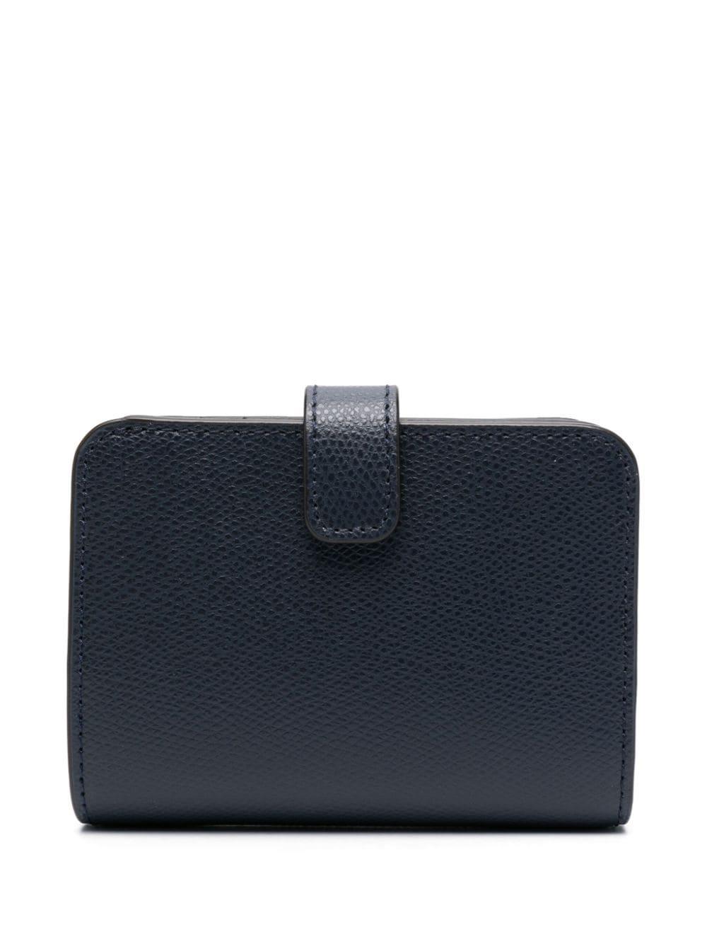 Furla logo-plaque leather wallet - Blue