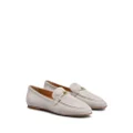 Tod's almond-toe leather loafers - Grey