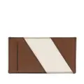 Bally stripe-detail leather card holder - Brown