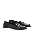 Ferragamo Gancini-buckle leather loafers - Black