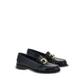 Ferragamo Gancini-buckle leather loafers - Black