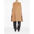 Stella McCartney longline wool cape coat - Brown