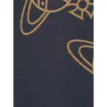 Vivienne Westwood Orb-pattern two-tone scarf - Blue