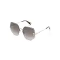 Marc Jacobs Eyewear rimless geometric-frame sunglasses - Brown