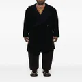 Vivienne Westwood Orb-appliqué asymmetric coat - Black