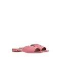 Miu Miu crystal-embellished satin sandals - Pink