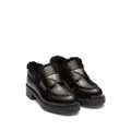 Prada brushed leather loafers - Black