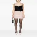 Versace Mudusa-plaque leather mini skirt - Pink