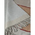 Brunello Cucinelli fringed colour-block silk blanket - Neutrals