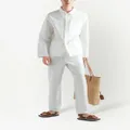 Prada straight-leg linen trousers - White