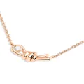 Dodo 9kt rose gold Nodo diamond necklace - Pink