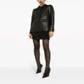 Dolce & Gabbana button-embossed leather jacket - Black
