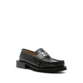 GANNI Butterfly-plaque faux-leather loafers - Black