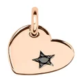 Dodo 9kt rose gold Precious Heart diamond charm - Pink