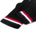 Moncler tri-colour wool gloves - Black