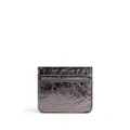 Balenciaga Monaco metallic crinkled-leather wallet - Grey