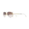 Linda Farrow Newman pilot-frame sunglasses - Gold