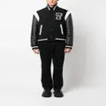 Karl Lagerfeld appliqué-detail varsity bomber jacket - Black
