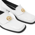 Versace Alia leather loafers - White
