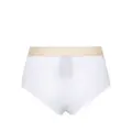 Palm Angels high-waisted logo-tape briefs - White